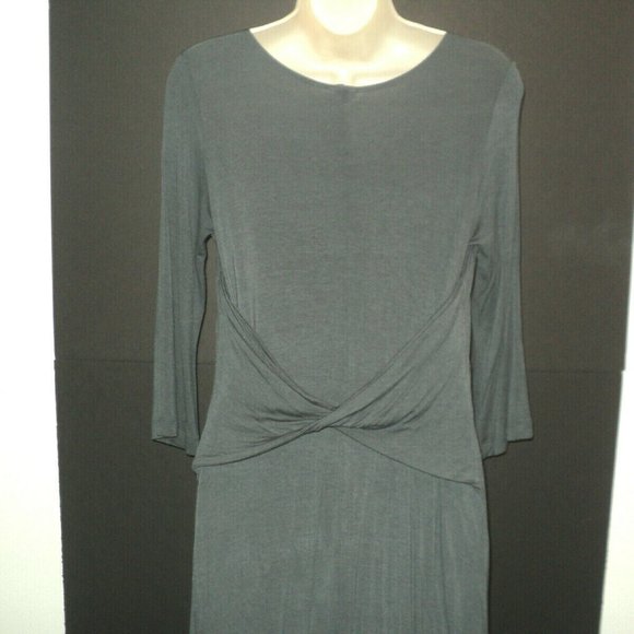 J W San Francisco Maternity Dress Small Gray-Olive - Picture 5 of 7